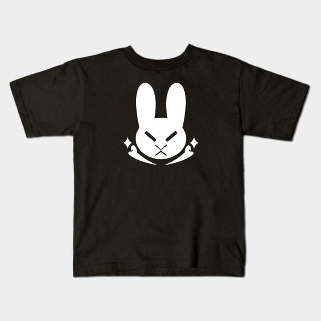 Bunny Rabbit Pirate white Kids T-Shirt by TheSamDS